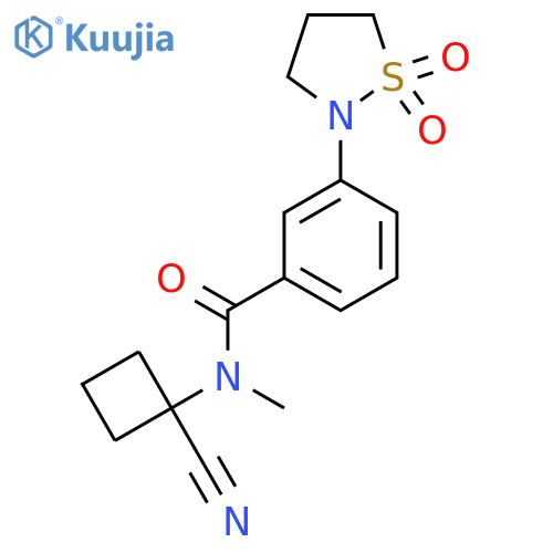 N-(1-cyanocyclobutyl)-3-(1,1-dioxo-1lambda6,2-thiazolidin-2-yl)-N-methylbenzamide structure
