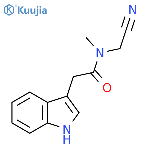 N-(cyanomethyl)-2-(1H-indol-3-yl)-N-methylacetamide structure