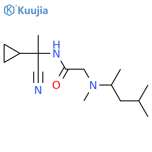 N-(1-cyano-1-cyclopropylethyl)-2-methyl(4-methylpentan-2-yl)aminoacetamide structure