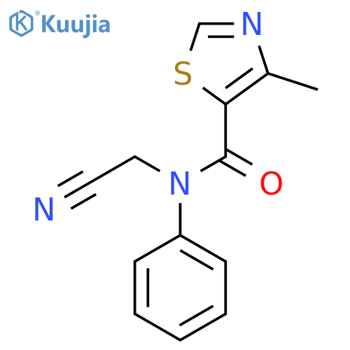N-(cyanomethyl)-4-methyl-N-phenyl-1,3-thiazole-5-carboxamide structure