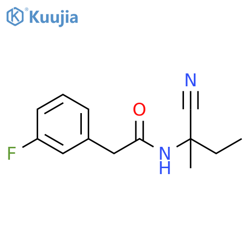 N-(1-cyano-1-methylpropyl)-2-(3-fluorophenyl)acetamide structure