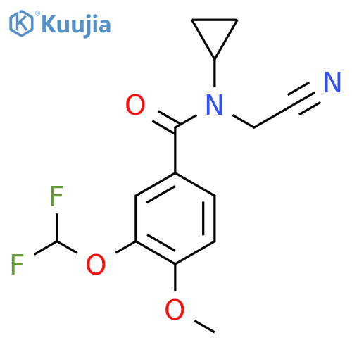 N-(cyanomethyl)-N-cyclopropyl-3-(difluoromethoxy)-4-methoxybenzamide structure