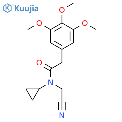 N-(cyanomethyl)-N-cyclopropyl-2-(3,4,5-trimethoxyphenyl)acetamide structure
