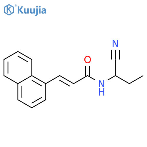 N-(1-cyanopropyl)-3-(naphthalen-1-yl)prop-2-enamide structure
