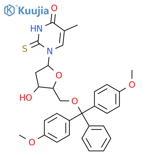 Thymidine, 5'-O-[bis(4-methoxyphenyl)phenylmethyl]-2-thio- structure