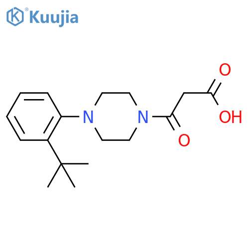 4-[2-(1,1-Dimethylethyl)phenyl]-β-oxo-1-piperazinepropanoic acid  structure