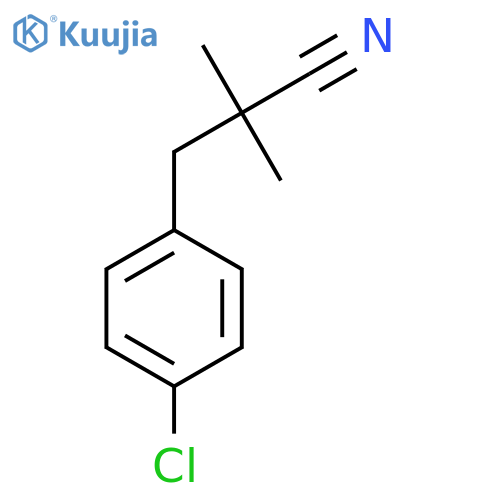 3-(4-Chlorophenyl)-2,2-dimethylpropanenitrile structure