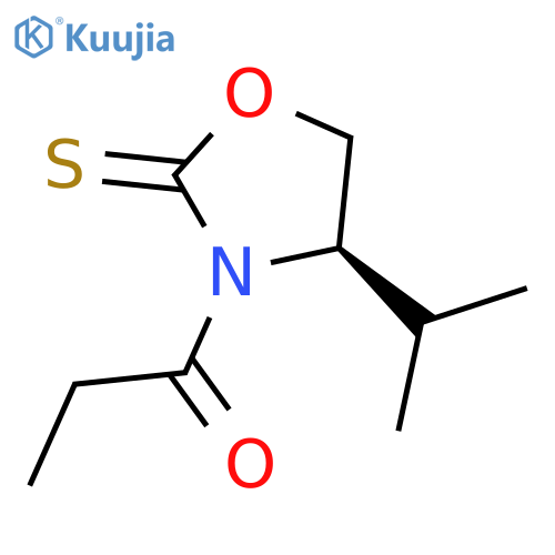 1-Propanone, 1-[(4R)-4-(1-methylethyl)-2-thioxo-3-oxazolidinyl]- structure