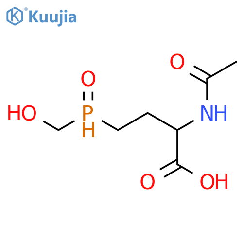 Butanoic acid, 2-(acetylamino)-4-(hydroxymethylphosphinyl)-, (S)- structure