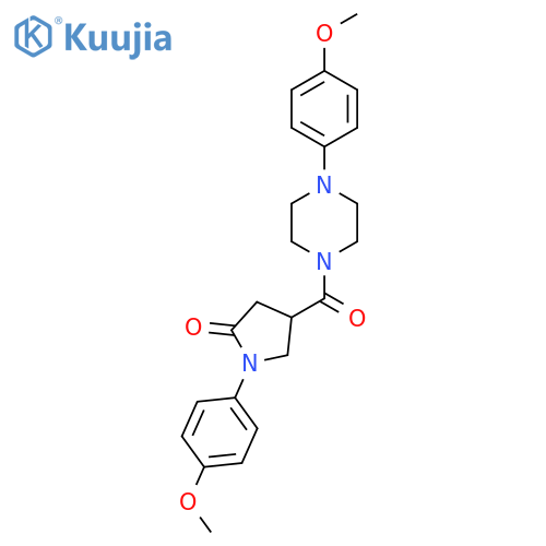 1-(4-Methoxyphenyl)-4-[4-(4-methoxyphenyl)piperazine-1-carbonyl]pyrrolidin-2-one structure