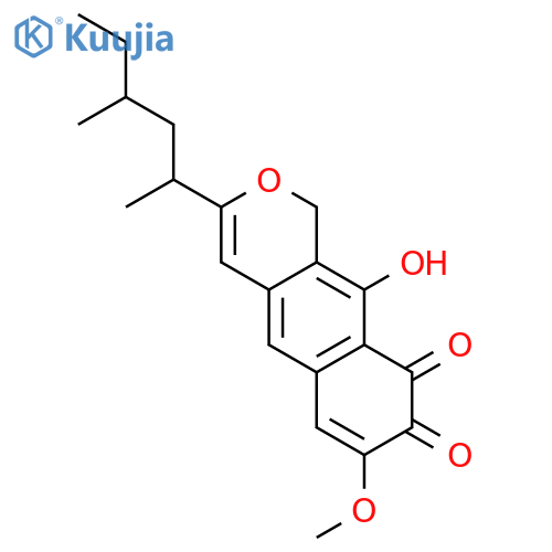 1H-Naphtho[2,3-c]pyran-8,9-dione,3-(1,3-dimethylpentyl)-10-hydroxy-7-methoxy- (9CI) structure