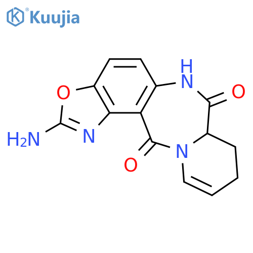 Oxazolo[4,5-g]pyrido[2,1-c][1,4]benzodiazepine-7,13(6H,7aH)-dione,2-amino-8,9-dihydro-, (7aS)- structure