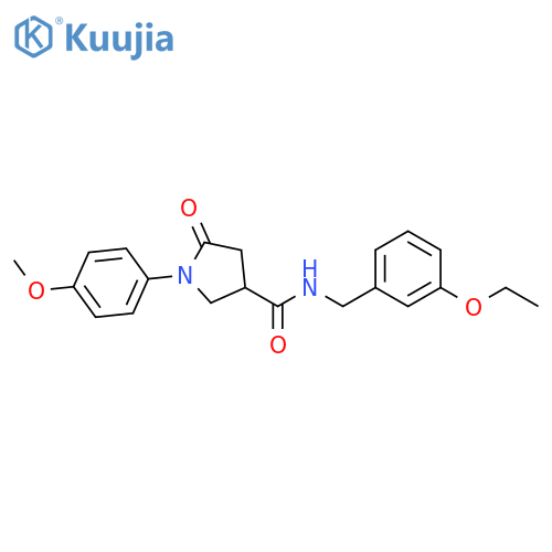 N-[(3-ethoxyphenyl)methyl]-1-(4-methoxyphenyl)-5-oxopyrrolidine-3-carboxamide structure