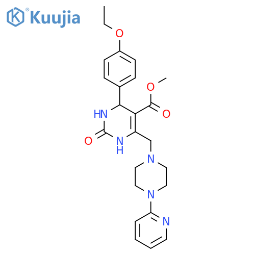 methyl 4-(4-ethoxyphenyl)-2-oxo-6-{[4-(pyridin-2-yl)piperazin-1-yl]methyl}-1,2,3,4-tetrahydropyrimidine-5-carboxylate structure