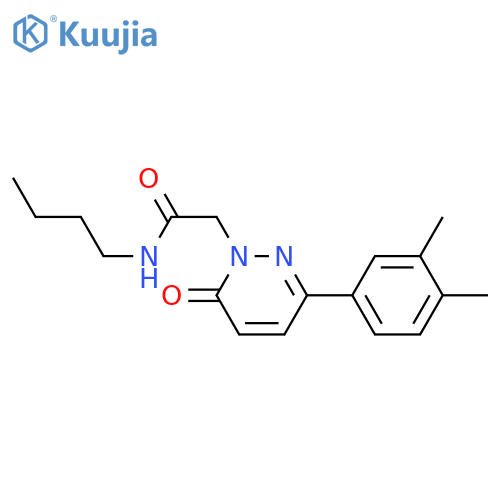 N-butyl-2-[3-(3,4-dimethylphenyl)-6-oxo-1,6-dihydropyridazin-1-yl]acetamide structure