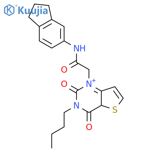 2-{3-butyl-2,4-dioxo-1H,2H,3H,4H-thieno[3,2-d]pyrimidin-1-yl}-N-(2,3-dihydro-1H-inden-5-yl)acetamide structure