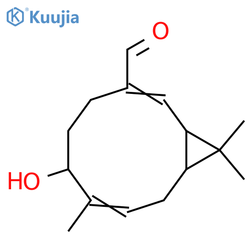 1-Hydroxy-4,9-bicyclogermacradien-15-al; (1β,4E,6β,7β,9Z)-form structure
