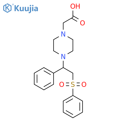 2-{4-[2-(Benzenesulfonyl)-1-phenylethyl]piperazin-1-yl}acetic acid structure