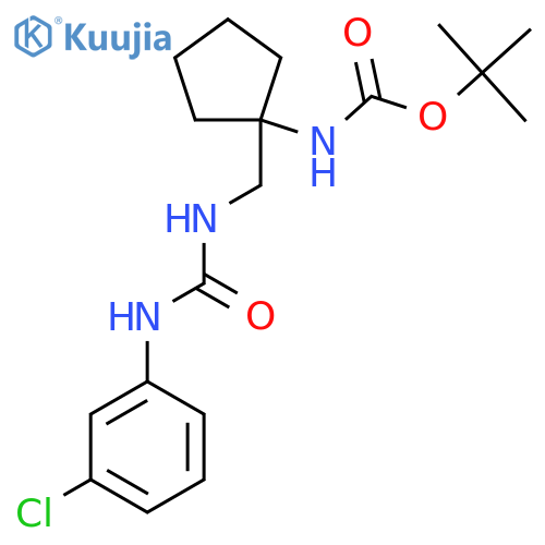 tert-butyl N-[1-({[(3-chlorophenyl)carbamoyl]amino}methyl)cyclopentyl]carbamate structure