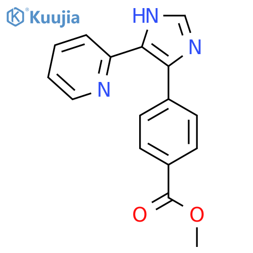 methyl 4-[5-(pyridin-2-yl)-1H-imidazol-4-yl]benzoate structure
