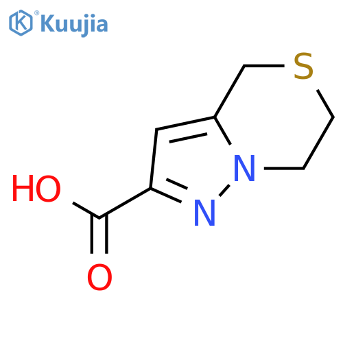 6,7-Dihydro-4H-pyrazolo[5,1-c][1,4]thiazine-2-carboxylic acid structure