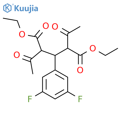 2,4-Diacetyl-3-(3,5-difluoro-phenyl)-pentanedioic acid diethyl ester structure