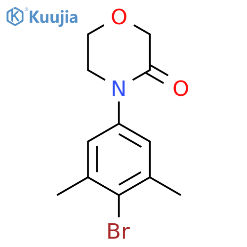 4-(4-bromo-3,5-dimethylphenyl)morpholin-3-one structure