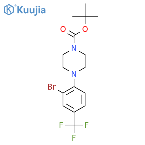 Tert-Butyl 4-(2-bromo-4-(trifluoromethyl)phenyl)piperazine-1-carboxylate structure