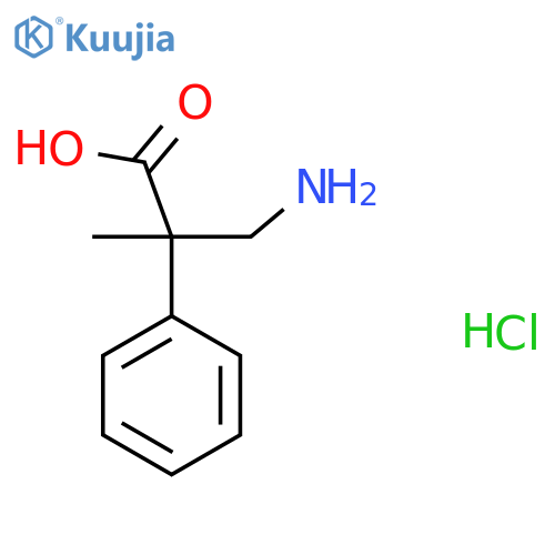 3-Amino-2-methyl-2-phenylpropanoic acid hydrochloride structure