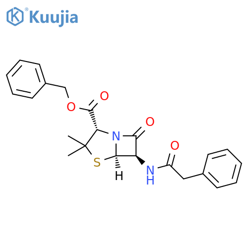 4-Thia-1-azabicyclo[3.2.0]heptane-2-carboxylic acid, 3,3-dimethyl-7-oxo-6-[(2-phenylacetyl)amino]- (2S,5R,6R)-, phenylmethyl ester structure