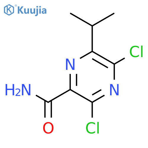 3,5-Dichloro-6-isopropylpyrazine-2-carboxamide structure