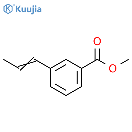 Benzoic acid, 3-(1-propen-1-yl)-, methyl ester structure