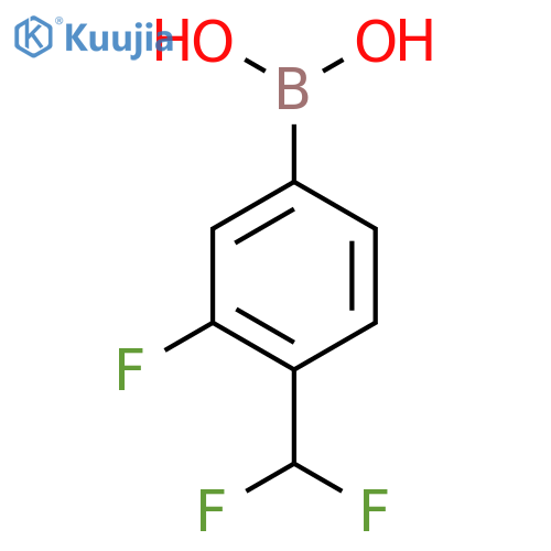 Boronic acid, B-[4-(difluoromethyl)-3-fluorophenyl]- structure