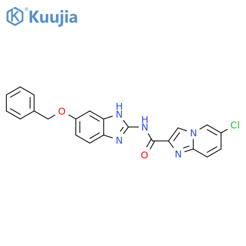 Imidazo[1,2-a]pyridine-2-carboxamide, 6-chloro-N-[6-(phenylmethoxy)-1H-benzimidazol-2-yl]- structure