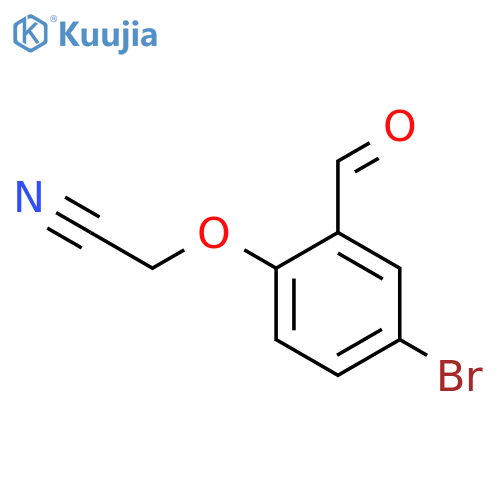 2-(4-bromo-2-formylphenoxy)acetonitrile structure