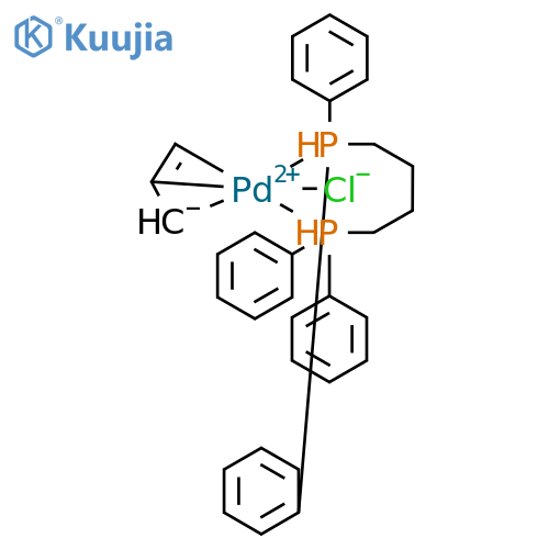 Palladium, [1,1'-(1,4-butanediyl)bis[1,1-diphenylphosphine-κP]]chloro(η3-2-propen-1-yl)- structure