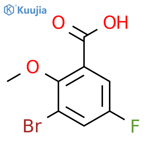 3-Bromo-5-fluoro-2-methoxybenzoic acid structure