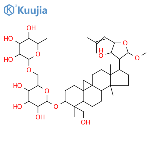 b-D-Glucopyranoside, (3b,4b,21S,22S,23R)-21,23-epoxy-22,28-dihydroxy-21-methoxy-9,19-cyclolanost-24-en-3-yl6-O-(6-deoxy-a-L-mannopyranosyl)-(9CI) structure