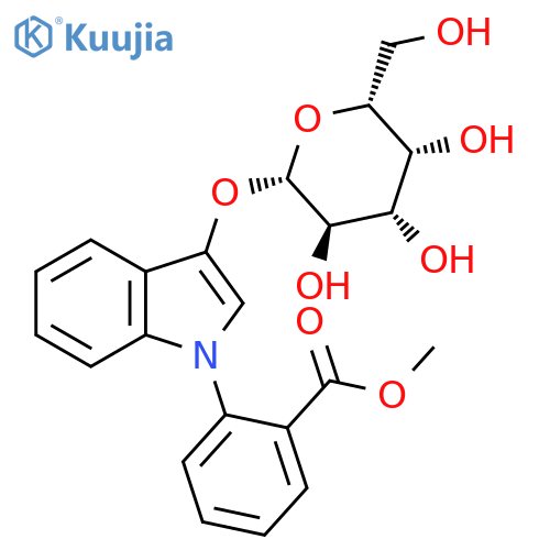 Methyl 2-[3-(β-D-galactopyranosyloxy)-1H-indol-1-yl]benzoate structure