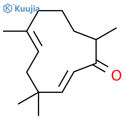 2,6-Cycloundecadien-1-one,4,4,7,11-tetramethyl-, (2E,6E)- structure