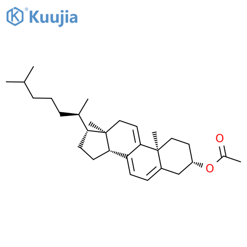 Cholesta-5,7,9(11)-trien-3-ol, acetate, (3b)- structure