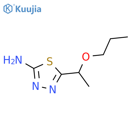 5-(1-Propoxyethyl)-1,3,4-thiadiazol-2-amine structure