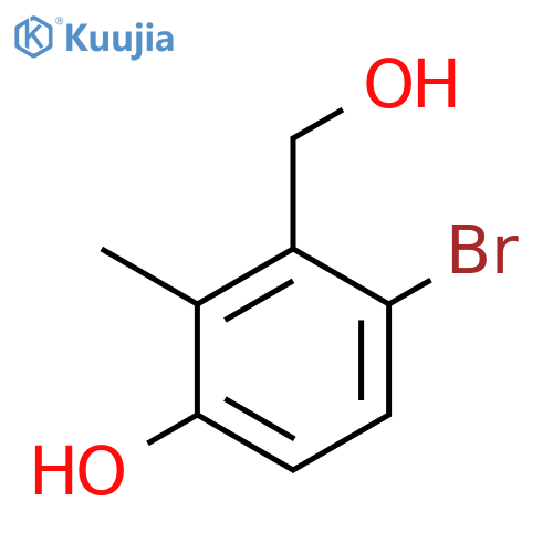 6-Bromo-3-hydroxy-2-methylbenzyl alcohol structure