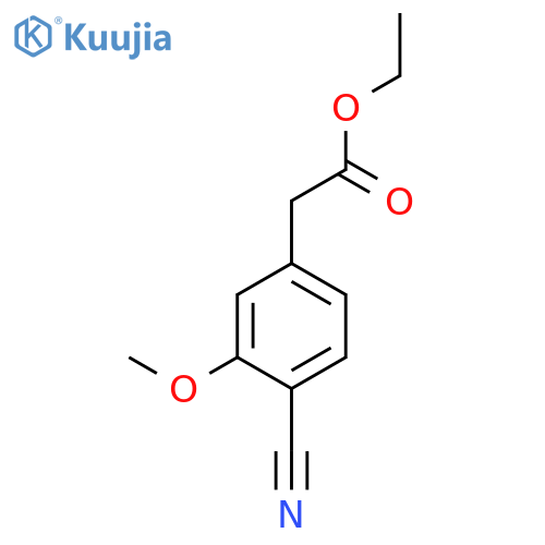 ethyl 2-(4-cyano-3-methoxyphenyl)acetate structure