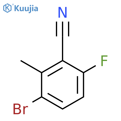 3-Bromo-6-fluoro-2-methylbenzonitrile structure