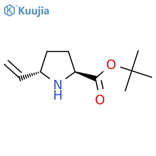 tert-butyl (2S,5S)-5-vinylpyrrolidine-2-carboxylate structure
