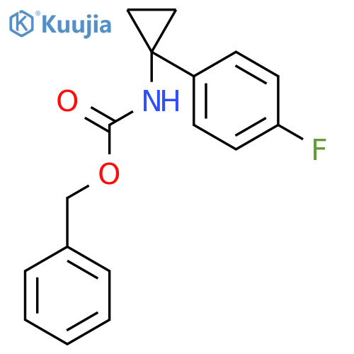 Benzyl (1-(4-fluorophenyl)cyclopropyl)carbamate structure