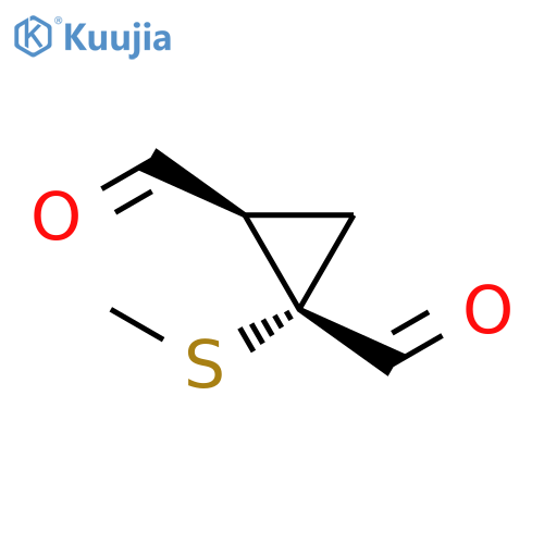 1,2-Cyclopropanedicarboxaldehyde,1-(methylthio)-, (1S-cis)- (9CI) structure
