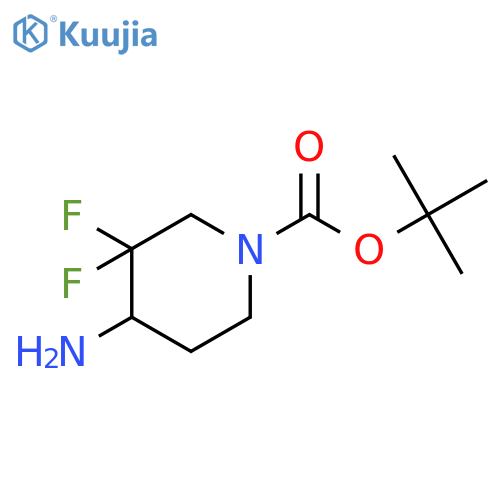 tert-Butyl 4-amino-3,3-difluoropiperidine-1-carboxylate structure