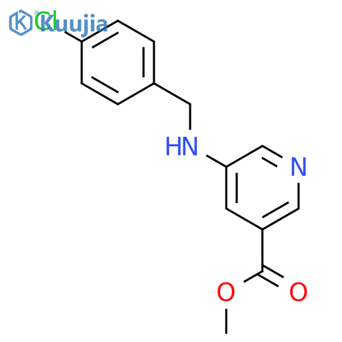Methyl 5-((4-chlorobenzyl)amino)nicotinate structure